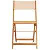 vidaXL Ensemble &agrave; manger de jardin 5 pcs beige tissu et bois massif