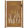 vidaXL Portail de jardin 100x150 cm en acier Corten avec motif gazon