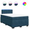 vidaXL Sommier &agrave; lattes de lit et matelas bleu 120x200 cm velours