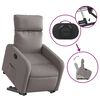 vidaXL Fauteuil inclinable taupe tissu