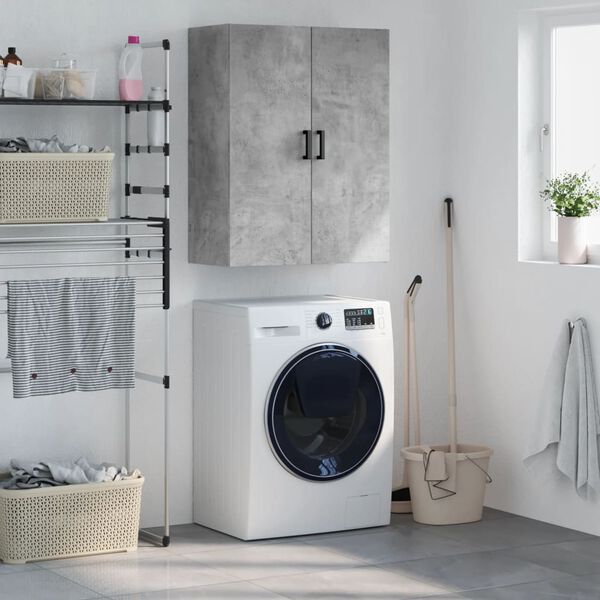 vidaXL Armoire murale gris béton 69,5x34x90 cm