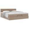VidaXL Cadre de lit ottoman et matelas cappuccino 160x200cm similicuir
