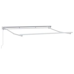 vidaXL Cadre de auvent manuel 3 x 2 m Blanc Aluminium thermolaqu&eacute;