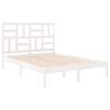 vidaXL Cadre de lit sans matelas blanc bois massif 140x200 cm