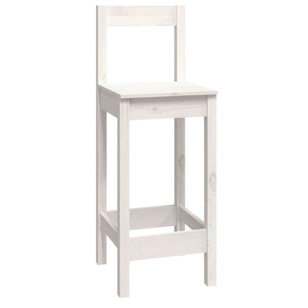 vidaXL Ensemble de bar 9 pcs Blanc Bois de pin massif