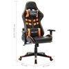 vidaXL Chaise de jeu Noir et orange Cuir artificiel