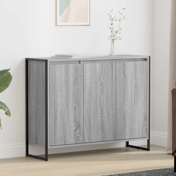 vidaXL Meuble d'appoint Gris Sonoma 96,5 x 30 x 75 cm