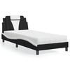 vidaXL Lit Viana avec matelas noir et blanc 80x200 cm similicuir