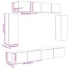 vidaXL Ensemble de meuble TV mural 6 pcs chêne artisanal
