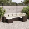 vidaXL Salon de jardin avec coussins 6 pcs marron r&eacute;sine tress&eacute;e