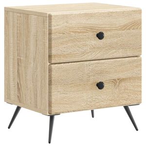 vidaXL Cabinet de chevet avec tiroir Ch&ecirc;ne Sonoma 43 x 34,5 x 47,5 cm