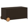 vidaXL Bo&icirc;te de rangement de jardin et roues marron 190L poly rotin