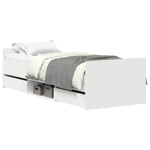 vidaXL Cadre de lit sans matelas blanc 100x200 cm