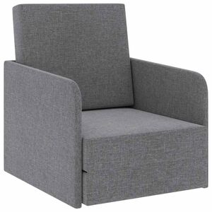vidaXL Fauteuil convertible gris clair tissu