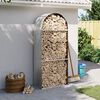 vidaXL Porte-bûches gris clair 80x45x190 cm acier galvanisé