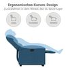 vidaXL Fauteuil inclinable &eacute;lectrique bleu velours