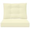 vidaXL Coussin de canap&eacute; d'ext&eacute;rieur 2 pcs Cr&egrave;me Polyester