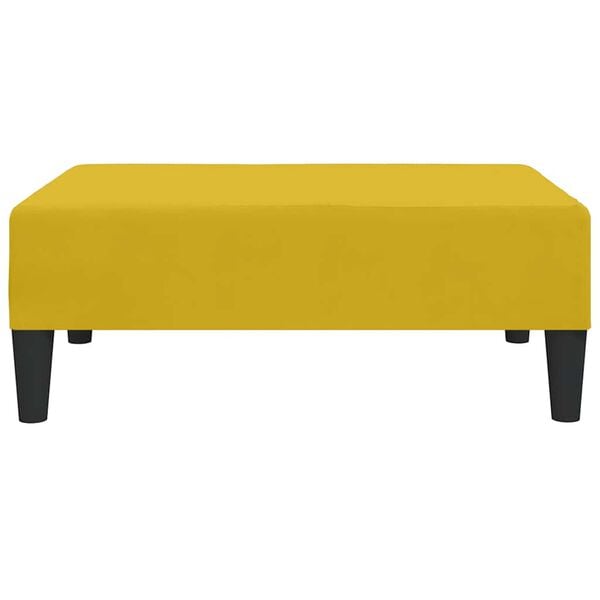 vidaXL Repose-pied Jaune 78x56x32 cm Velours