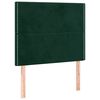 vidaXL T&ecirc;te de lit &agrave; LED Vert fonc&eacute; 100x5x118/128 cm Velours