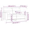 vidaXL Canapé 2 places avec oreillers décoratifs taupe 120 cm tissu