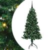 vidaXL Arbre de No&euml;l artificiel d'angle Vert 150 cm PVC et m&eacute;tal