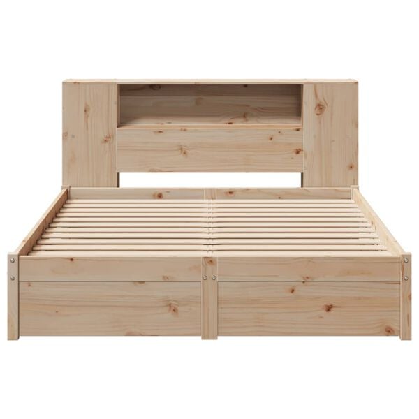 vidaXL Lit bibliothèque sans matelas 120x200 cm bois de pin massif