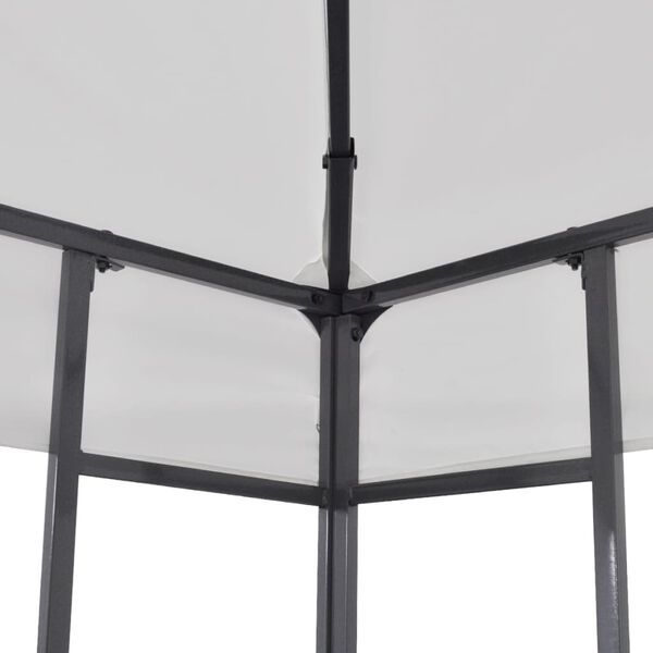 vidaXL Tonnelle de jardin 3 x 3 m Blanc