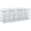 vidaXL Lit sur&eacute;lev&eacute; gabion Argent&eacute; 150 x 50 x 60 cm Acier galvanis&eacute;