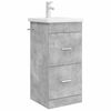 vidaXL Meuble de salle de bain avec &eacute;vier Gris b&eacute;ton 42 x 40 x 84,5 cm