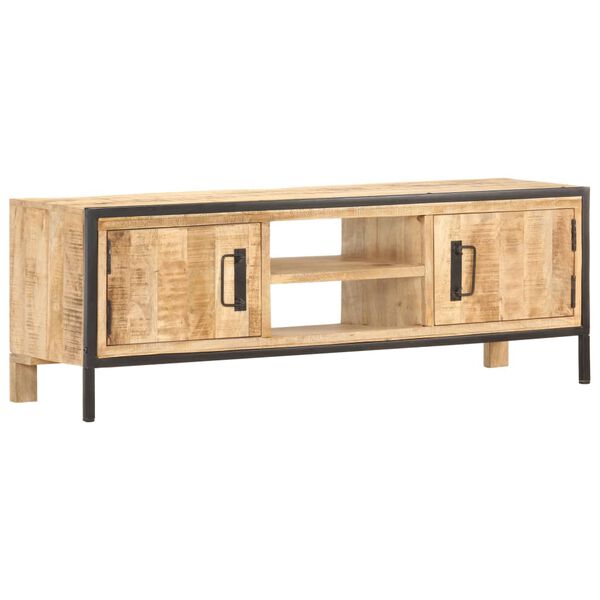 vidaXL Meuble TV 120x30x40 cm Bois de manguier brut