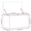 vidaXL Boîte de rangement blanc 60x35x35 cm bois d'ingénierie
