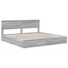 vidaXL Lit de Rangement Gris Sonoma 200 x 200 cm Bois d'ing&eacute;nierie