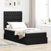 vidaXL Lit avec rangement et matelas Noir 100 x 200 cm Polyester