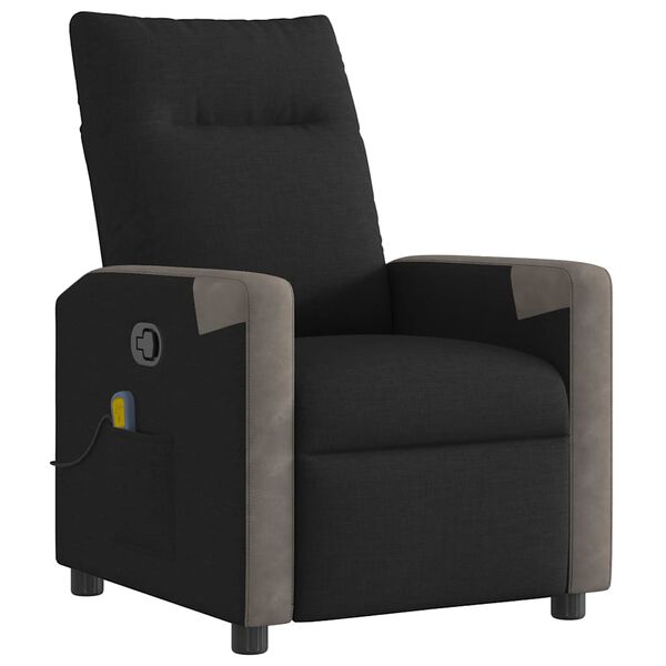 vidaXL Fauteuil de massage inclinable Noir Tissu