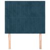 vidaXL T&ecirc;te de lit Bleu fonc&eacute; 90x5x118/128 cm Velours