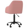 vidaXL Chaises pivotantes &agrave; manger lot de 4 rose velours