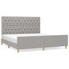 vidaXL Cadre de lit sans matelas gris clair 160x200 cm tissu