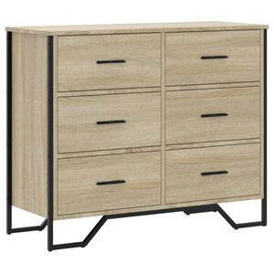 vidaXL Commode chêne sonoma 91x35,5x74,5 cm bois d'ingénierie