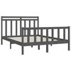 vidaXL Cadre de lit sans matelas gris bois de pin massif 150x200 cm