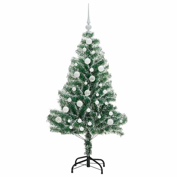 vidaXL Arbre de Noël artificiel floconné de neige avec lumière LED