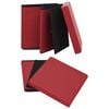 vidaXL Tabouret de rangement pliable Rouge bordeaux PVC