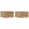 vidaXL Cabinet de chevet 2 pc 35 x 35 x 20 cm Bois d'ing&eacute;nierie