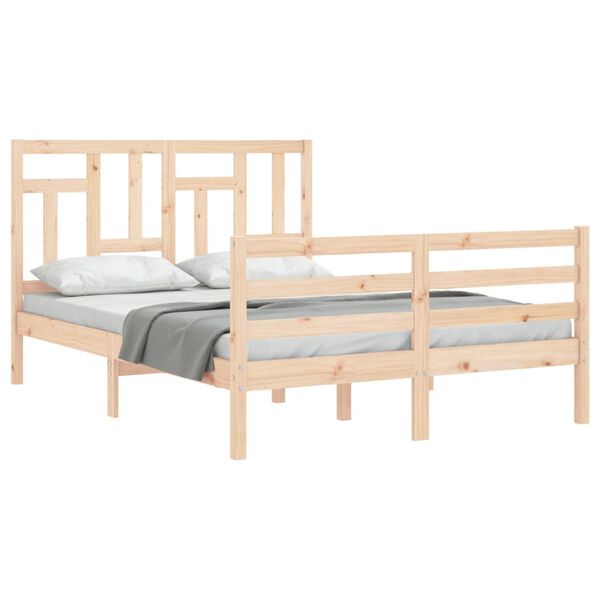 vidaXL Cadre de lit sans matelas 140x200 cm bois massif
