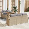 vidaXL Ensemble de canap&eacute; de jardin 6 pcs beige et gris clair
