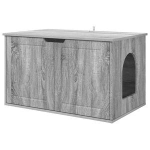 vidaXL Maison pour chat Gris Sonoma 85 x 55 x 50,5 cm