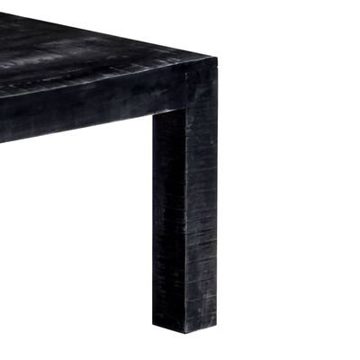 vidaXL Table basse Noir 110 x 50 x 35 cm Bois de manguier solide