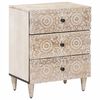 vidaXL Armoire de lit Blanc 50 x 33 x 60 cm Bois de mangue massif