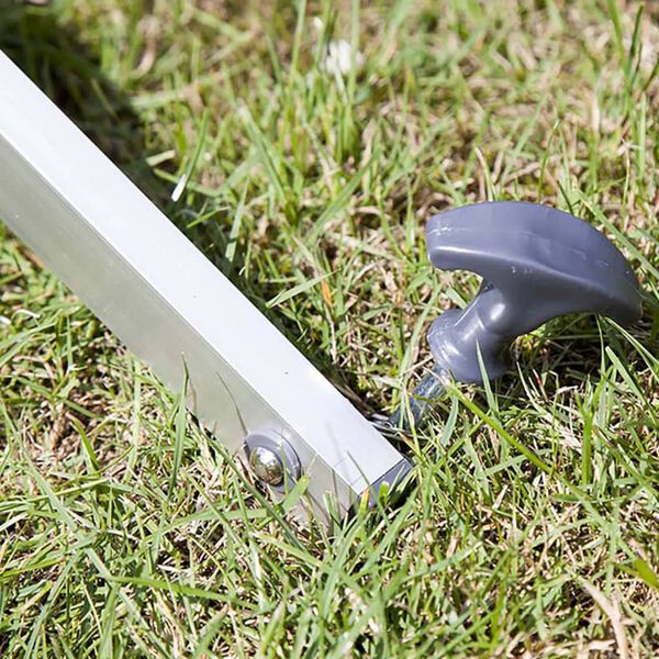 Bo-Camp Support de s&eacute;chage avec base Aluminium Gris 15 m 6415182