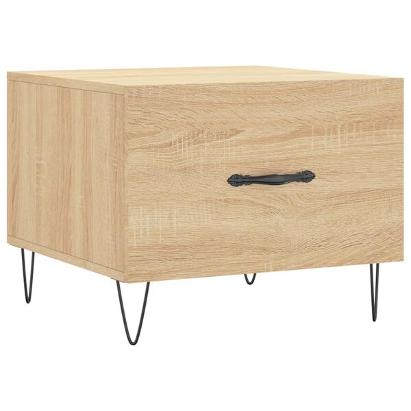 vidaXL Table basse Ch&ecirc;ne sonoma 50x50x40 cm Bois d'ing&eacute;nierie
