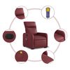 vidaXL Fauteuil inclinable de massage Rouge bordeaux Similicuir